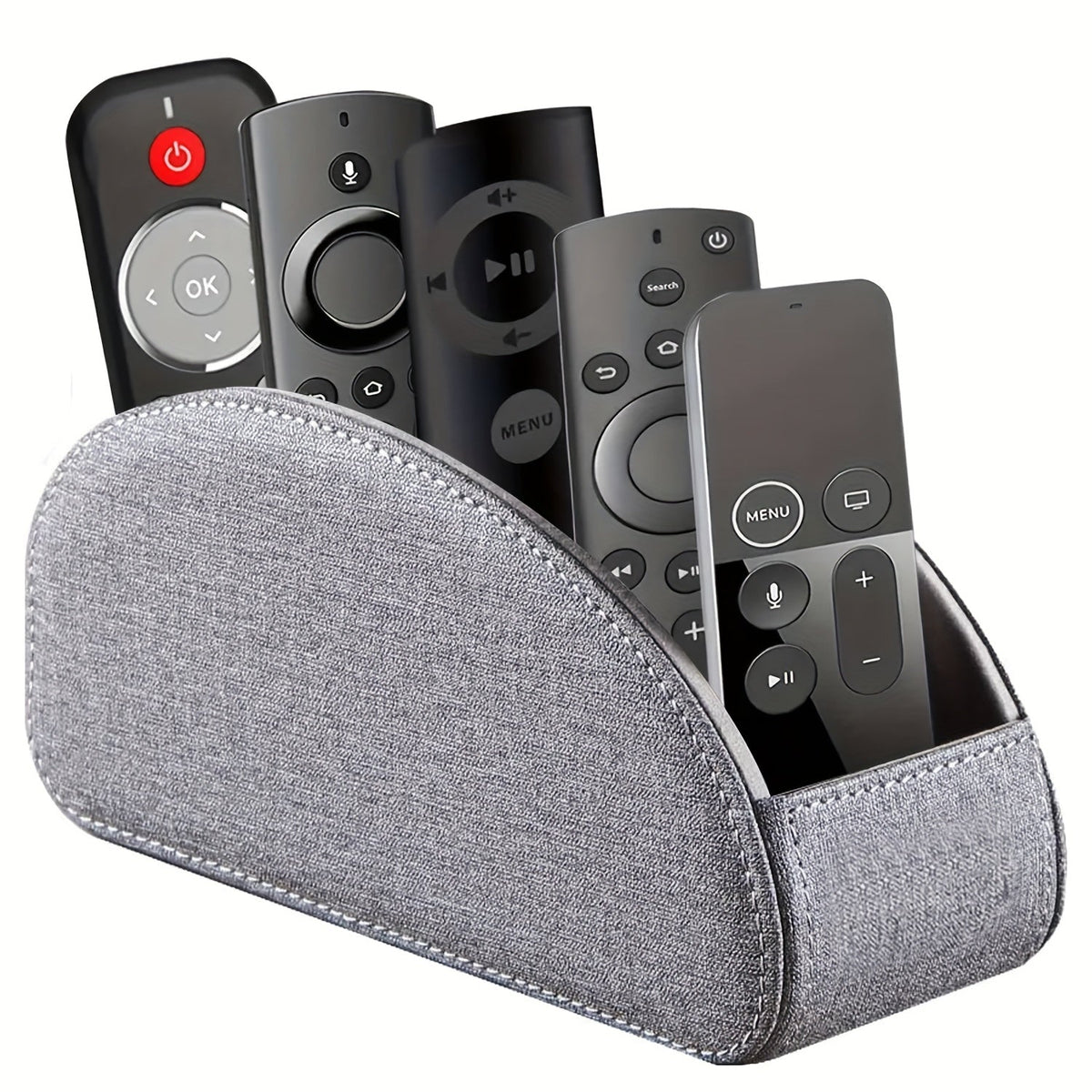 Support de télécommande à 5 compartiments, organisateur de bureau en similicuir pour salon, permet de ranger télécommandes TV, stylos, lunettes, pinceaux de maquillage, fournitures de bureau, boîte de rangement décorative pour la maison