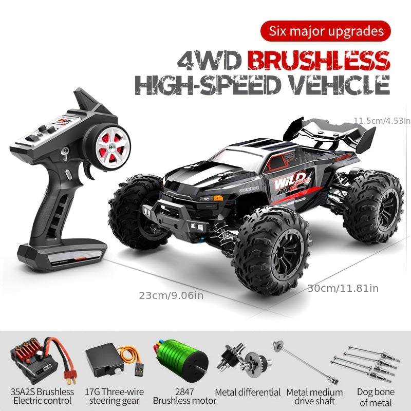 Voiture de course RC 4WD haute vitesse électrique tout-terrain pour adultes et joueurs professionnels – Moteur à balais, camion RC rapide