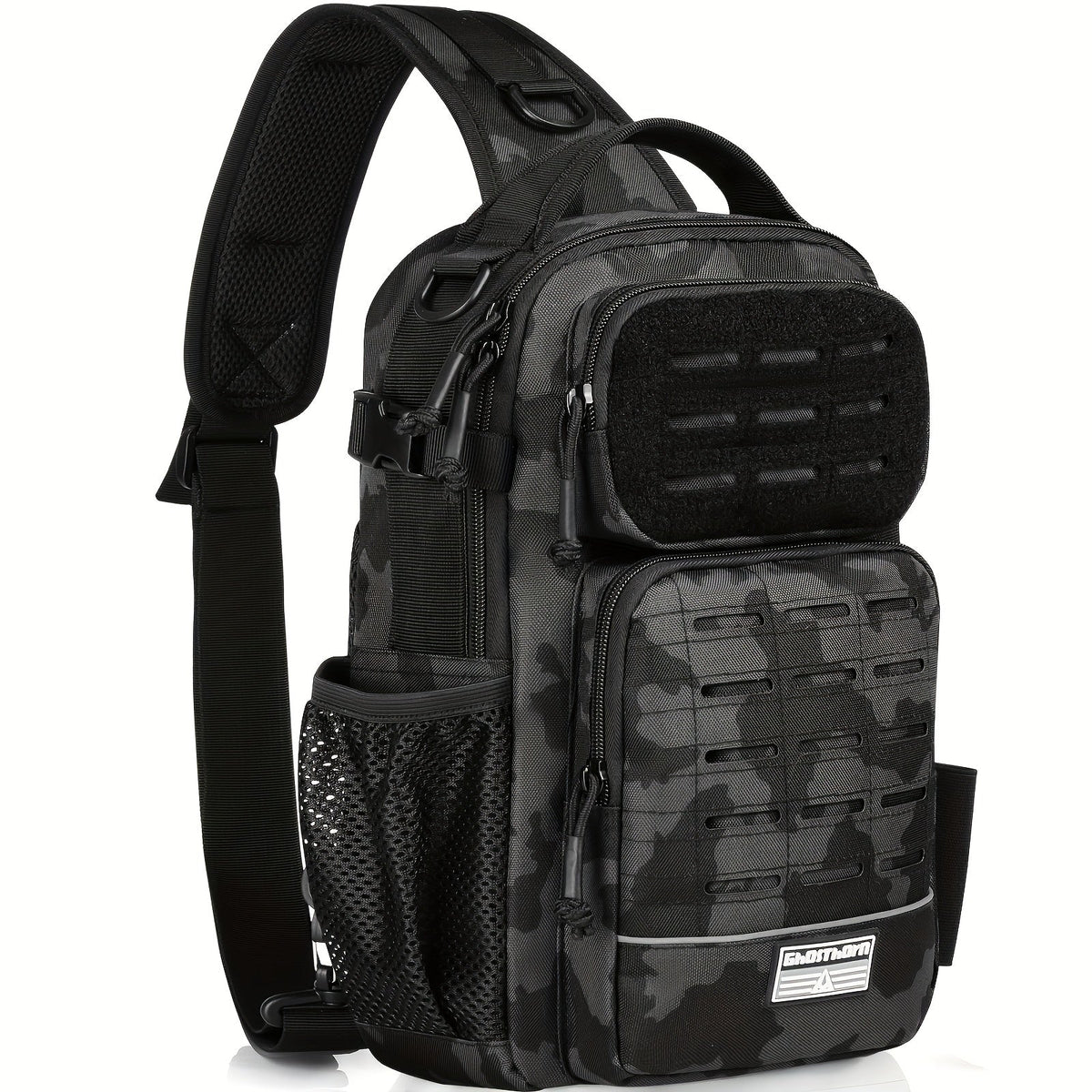 Sac à bandoulière camouflage quatre couleurs – Sac porté croisé léger pour femme, motif camouflage multicolore, sac à main décontracté pour le travail, les voyages et le shopping
