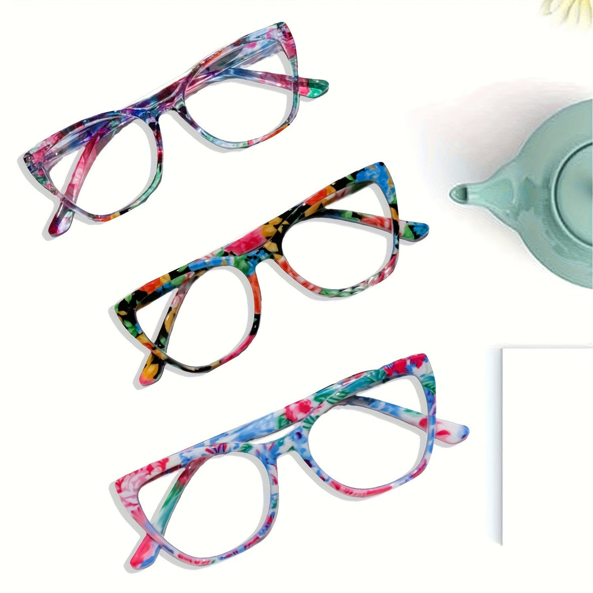 Lot de 6 lunettes de lecture anti-lumière bleue pour hommes et femmes – Charnières à ressort, verres sans correction pour hypermétropes, puissances de +0,0 à +4,0, lunettes élégantes pour ordinateur et téléphone, lot économique en gros