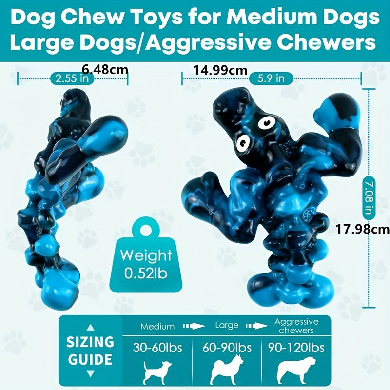 Jouet à mâcher indestructible en forme de crocodile pour chien – Jouet couineur durable en nylon et caoutchouc pour mâcheurs agressifs de 9 à 45 kg, saveur lait, texture à picots pour le nettoyage des dents, pour chiens de grande, moyenne et petite taille