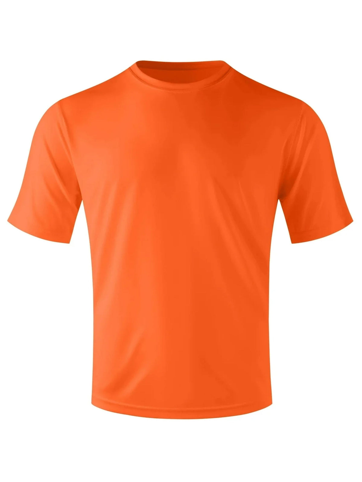 Lot de 3 t-shirts de sport pour homme, col rond, manches courtes, séchage rapide, protection UPF 50+, évacuation de l'humidité, kaki/orange/jaune, tailles S-3XL pour natation, plage, sports en plein air, pêche, randonnée