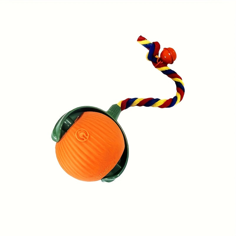 Balle jouet automatique rechargeable pour chat avec grelot et queue colorée – Jouet électrique intelligent anti-ennui pour chats et chiens, jouet interactif auto-mobile, jeu d'intérieur amusant pour chatons et chiots