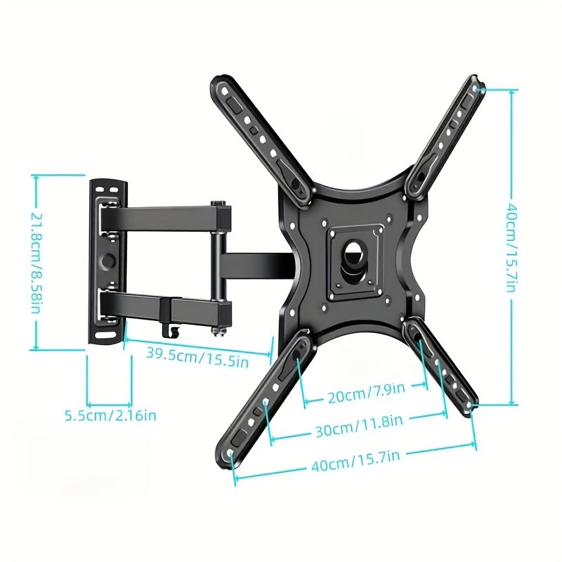 Support mural inclinable et pivotant pour téléviseurs de 26 à 60 pouces – Support universel réglable à mouvement complet pour écran plat, installation facile, compatible avec la plupart des téléviseurs LED, LCD et OLED, compatible VESA