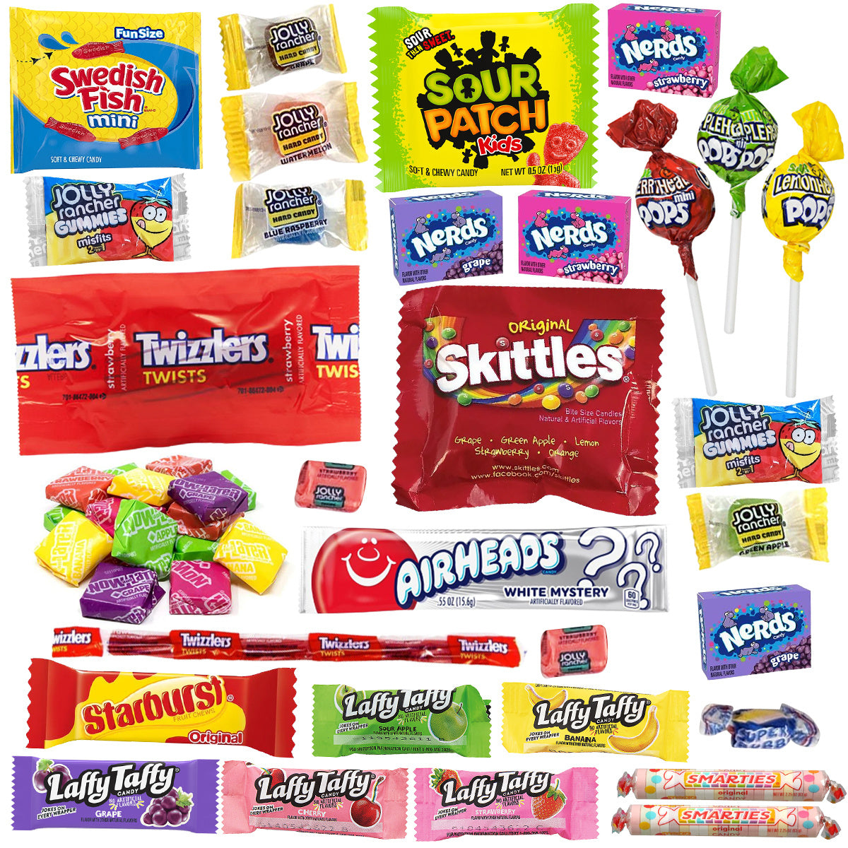Assortiment de bonbons en vrac emballés individuellement – Mélange de bonbons pour fêtes, piñatas, sacs-surprises, Halloween, anniversaires et bols à friandises de bureau