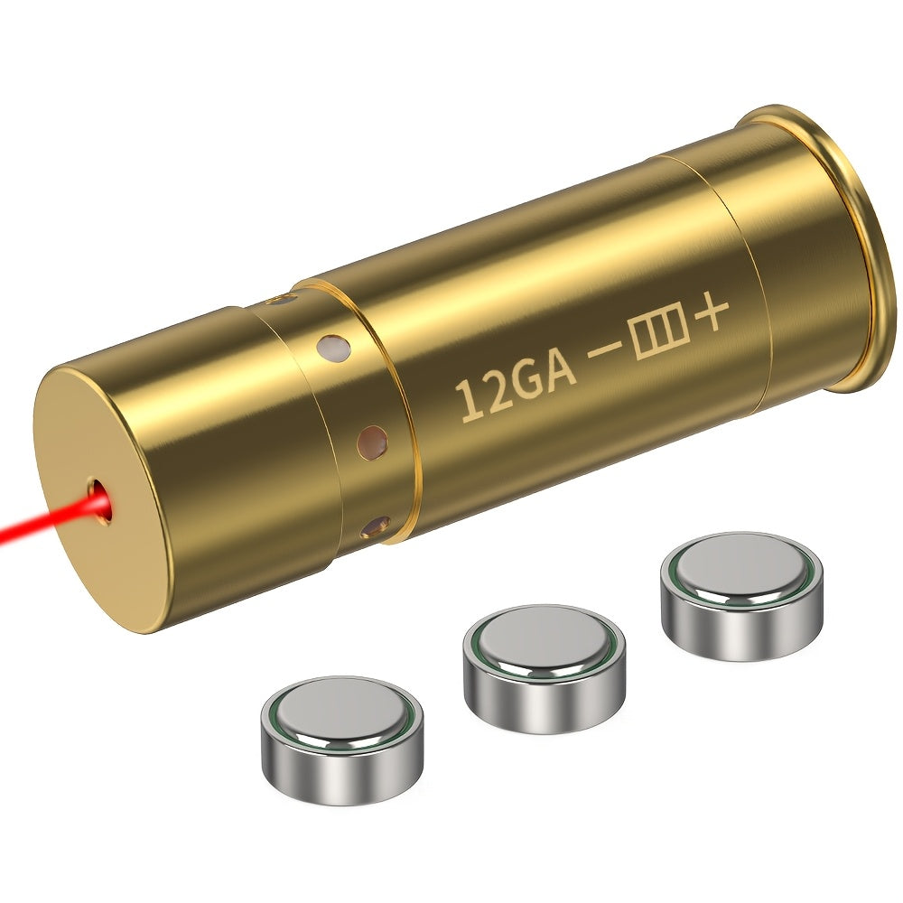 Kit de réglage laser multi-calibres pour 9mm, 45ACP, 223REM, 308WIN, 380ACP, 38SPL, 12GA – Appareil de réglage laser rouge haute précision pour fusils et pistolets, installation facile, inclut 2 jeux de piles