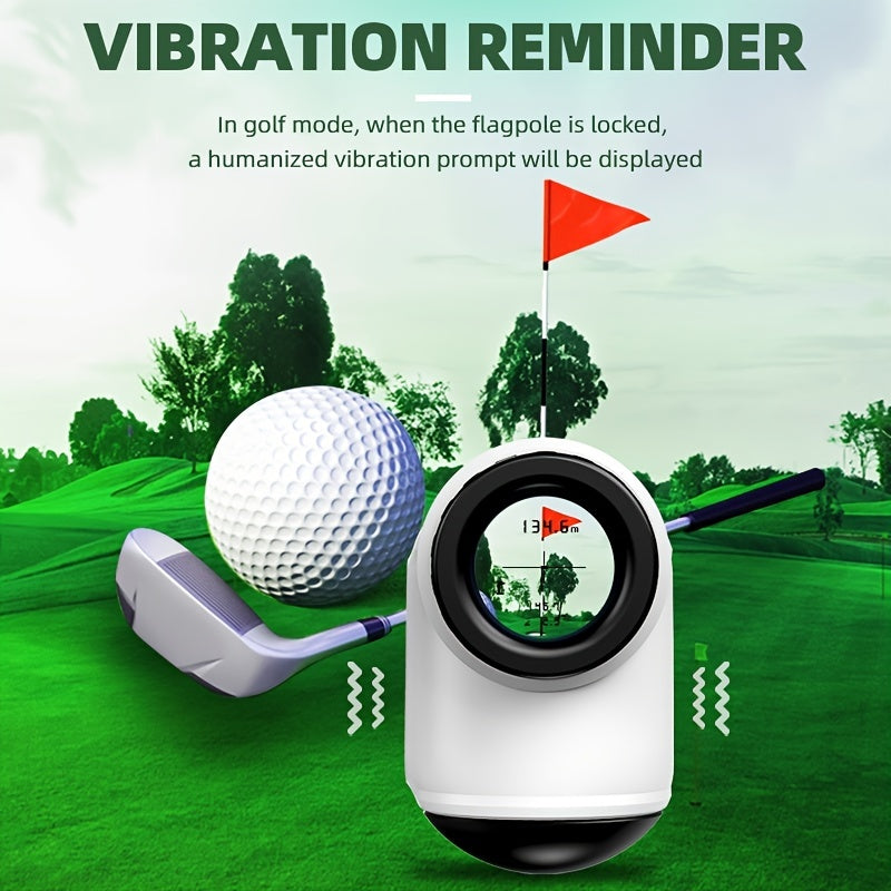Télémètre laser Nohawk 1000 yards avec écran couleur latéral, rechargeable par USB, synthèse vocale en anglais, compensation de pente, alertes par vibration, 9 modes, unités M/Yard/Ft pour golf, chasse, disc golf, noir/blanc
