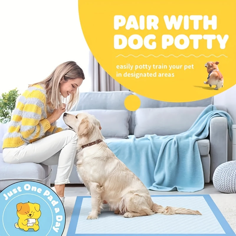 Alèses pour chiens, lot de 100 – Alèses d'apprentissage 6 couches super absorbantes, anti-fuites et anti-odeurs, protections jetables pour chiots, chiens et chats, 86 x 71 cm ou 56 x 56 cm