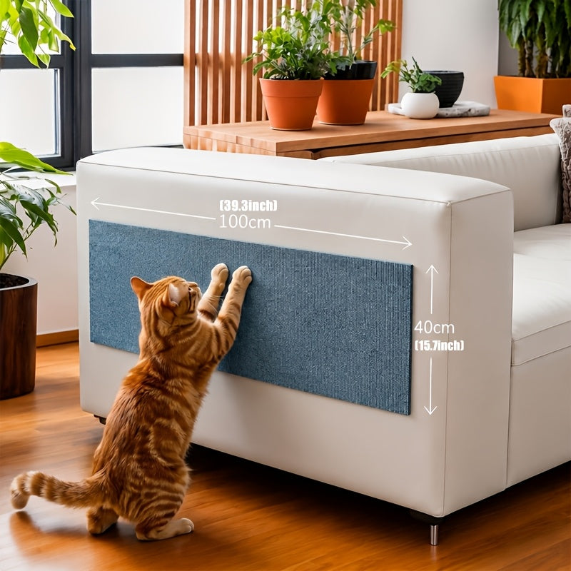 Protecteur de meubles autocollant anti-griffes pour chat – Ruban adhésif amovible pour tapis, canapé et mur, solution durable en tissu anti-griffes pour chats d'intérieur, 40 x 100 cm, 5 couleurs