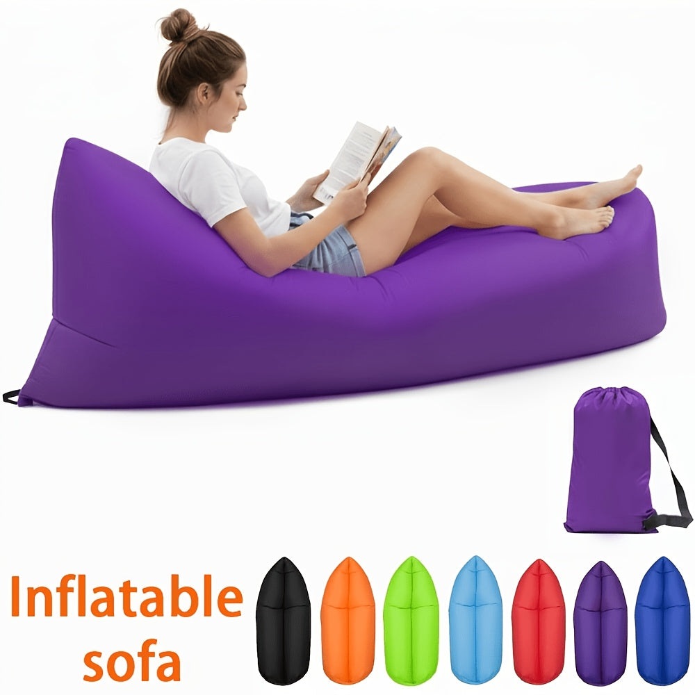 Fauteuil gonflable pliable, canapé pneumatique portable pour camping, plage, festivals, réunions en plein air, gonflage rapide, adultes, violet, bleu, vert, noir, rouge, jaune, orange