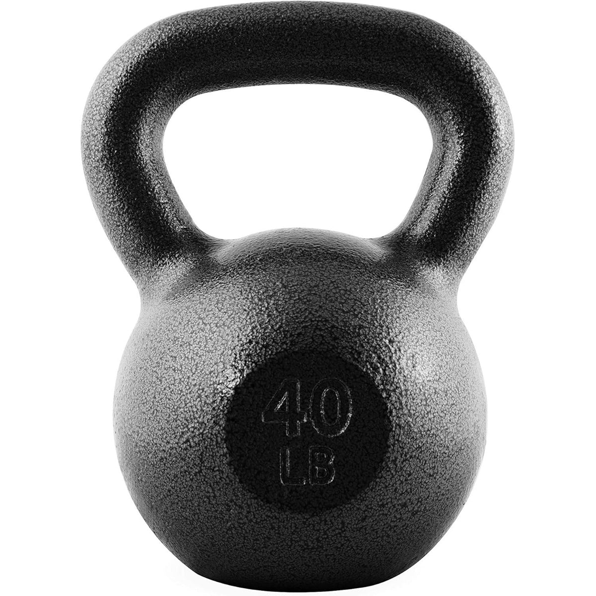 Kettlebell en fonte peinture martelée – Fond plat, prise large antidérapante, musculation à domicile et en salle, entraînement complet du corps et CrossFit, options de poids de 10 à 50 lb pour hommes et femmes