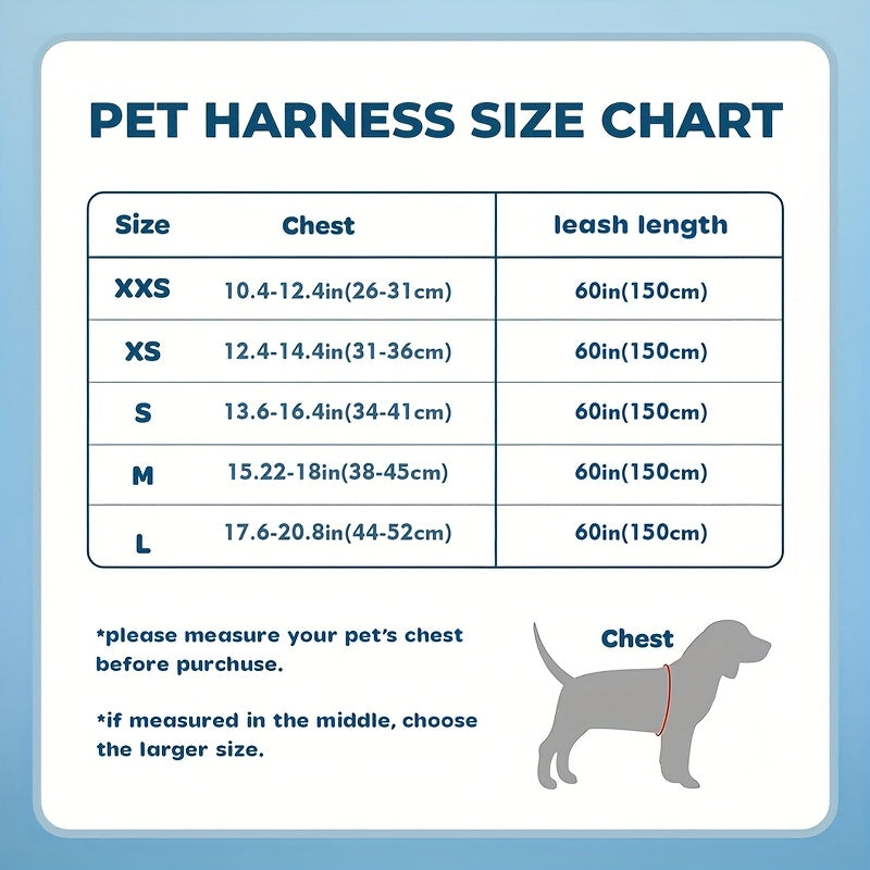 Ensemble harnais anti-traction et laisse pour chiens de petite à moyenne taille - Harnais gilet réglable en maille douce et réfléchissante pour chiots, pour la marche, la course et le dressage, harnais pour animaux anti-fugue