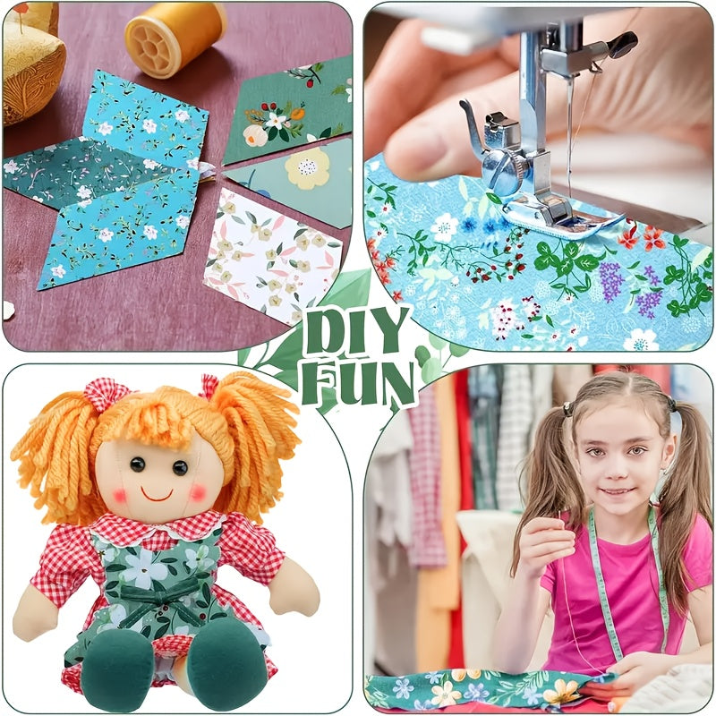 70 pièces de tissu pour patchwork prédécoupées 25x25 cm - Lot de tissus à motifs floraux, saisonniers et multicolores, mélange de coton doux et lavable pour courtepointes, loisirs créatifs, couture, décorations de fêtes et projets DIY