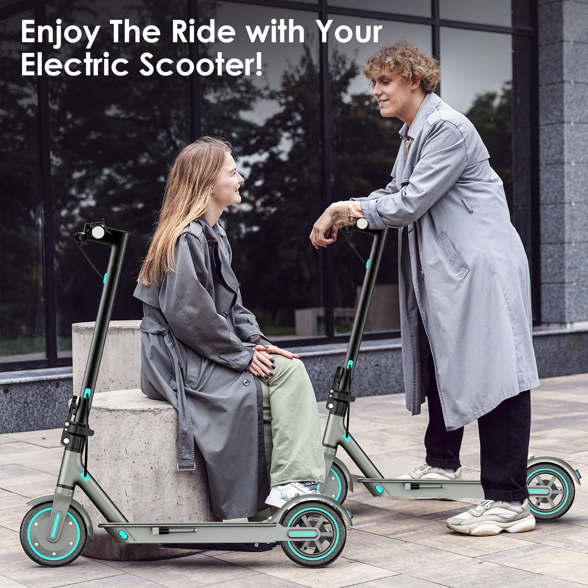 Trottinette électrique pliable pour adultes, moteur sans balais 350 W, double frein à tambour, pneus pleins 8,5 pouces, écran LCD 3 vitesses, charge maximale 120 kg, pliage en 3 secondes, trottinette électrique urbaine portable
