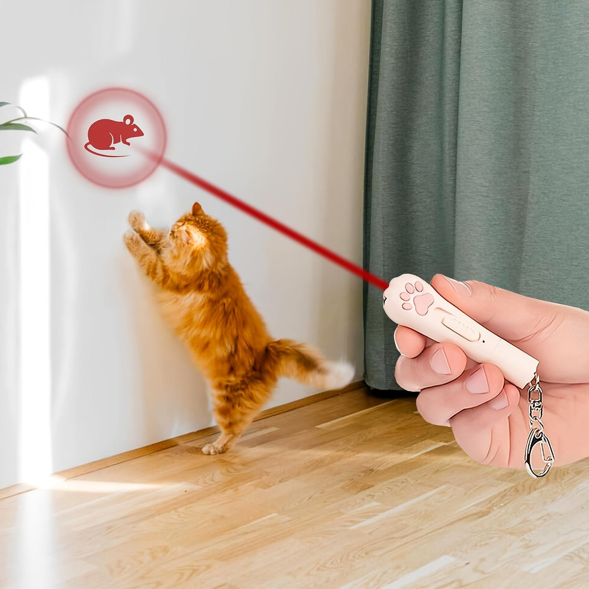Jouet interactif 7-en-1 pour chat, rechargeable par USB – 7 modes de jeu pour chats et chiens d'intérieur, jouet d'exercice pour la chasse, souris bonus incluse, cadeau idéal pour Noël et les anniversaires des animaux de compagnie