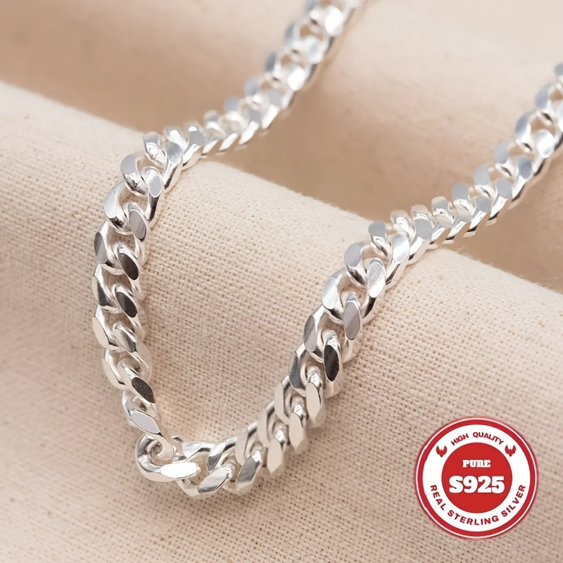 Collier chaîne cubaine pour homme en argent sterling 925 – 6 mm et 10 mm de large, 18 à 24 pouces, chaîne à maillons épais faite à la main, bijou durable pour le quotidien et les occasions spéciales