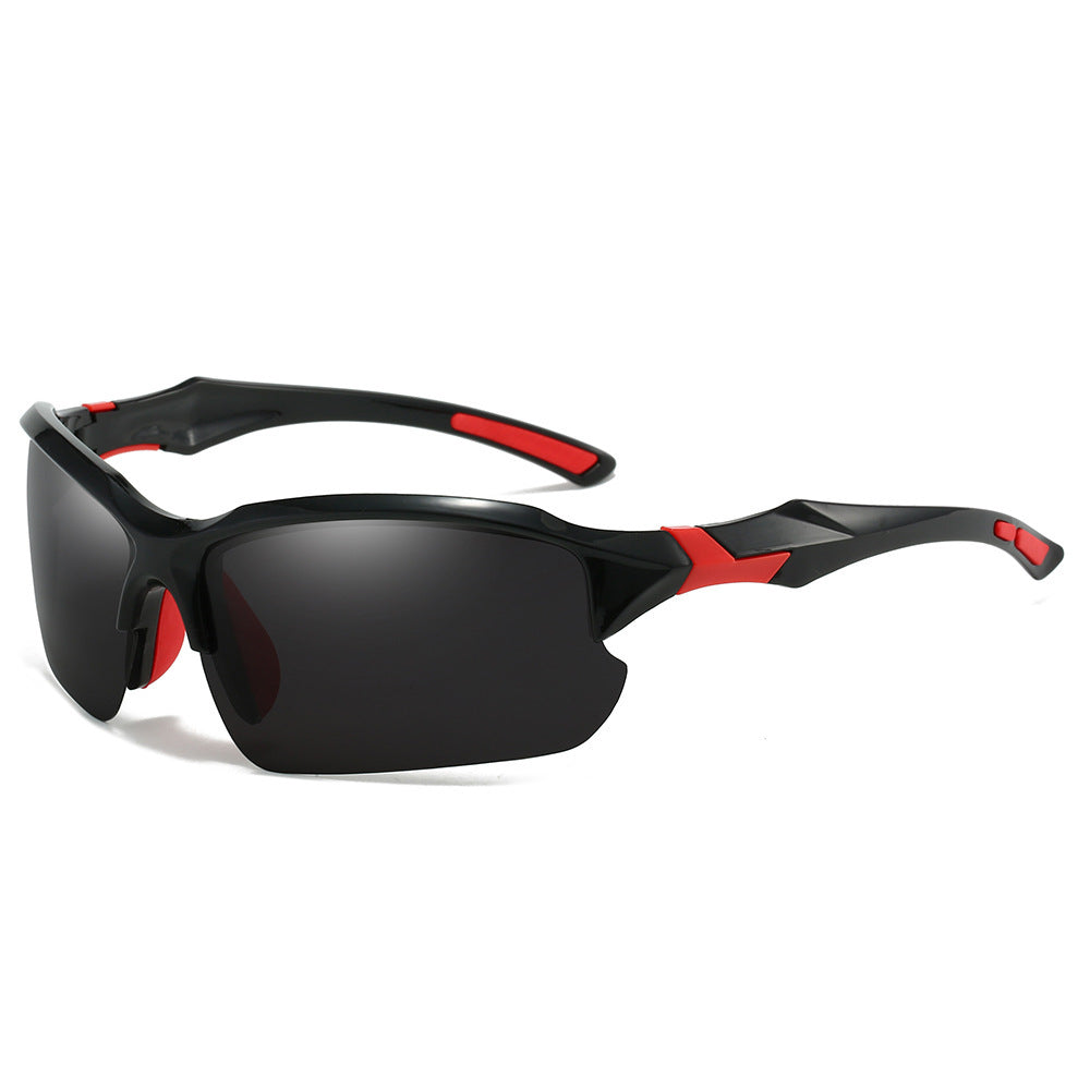 Lunettes de soleil sport polarisées demi-monture pour hommes, protection UV400, lunettes légères pour le ski, la conduite, la course, la pêche et les activités en plein air, lot de 3 ou lot de 10