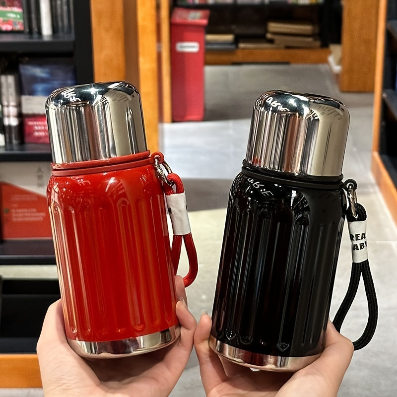 Gobelet isotherme sous vide en acier inoxydable 316, bouteille d'eau tout métal couleur dopamine, garde les boissons chaudes et froides, pour le travail, l'école, le camping, le sport, les voyages, portable, tendance, rouge, noir, bleu, blanc