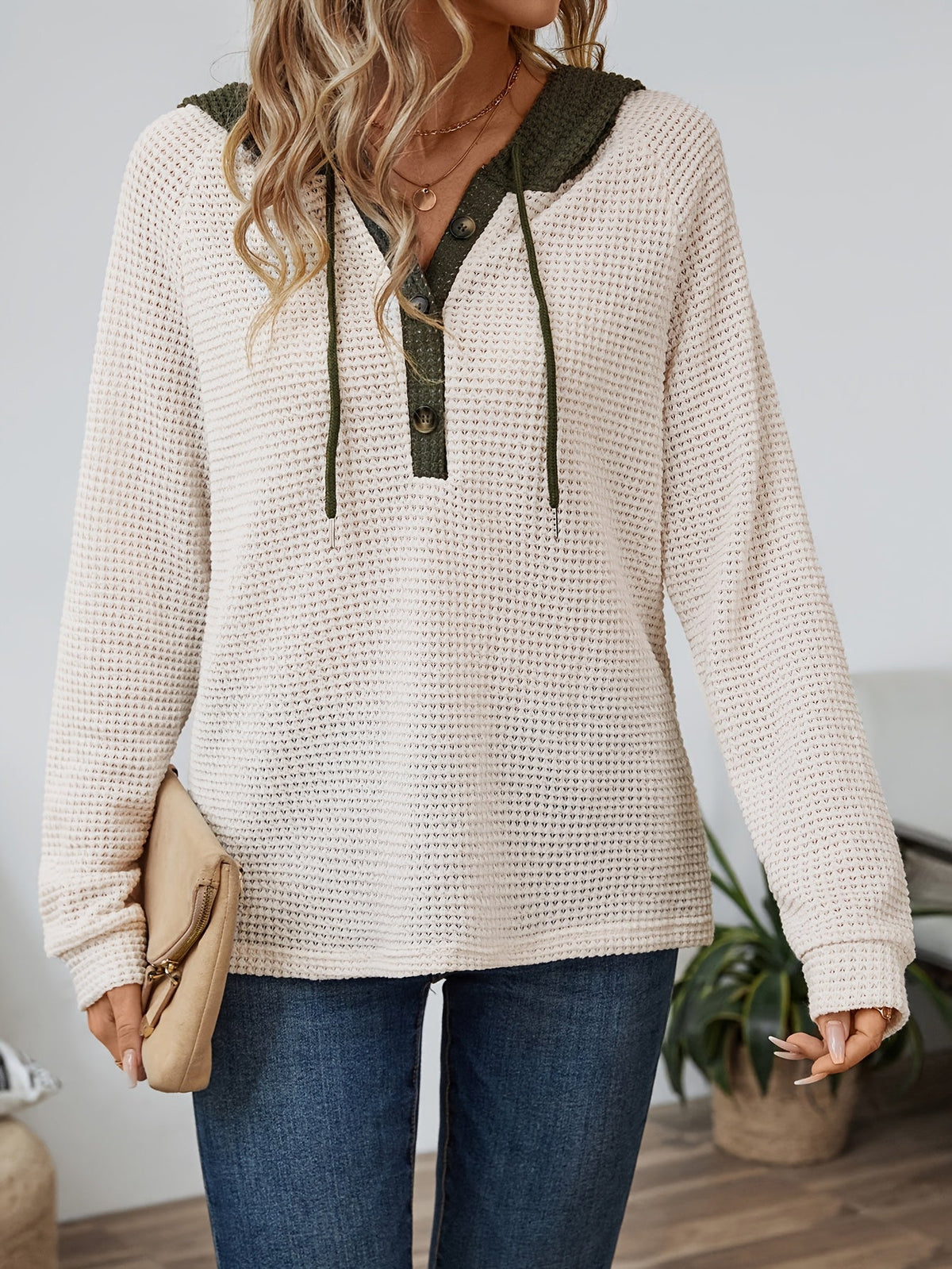 Sweat-shirt à capuche décontracté pour femme, manches longues, pull uni, coupe ample, haut confortable pour le quotidien, blanc cassé, noir, rose, S M L XL XXL