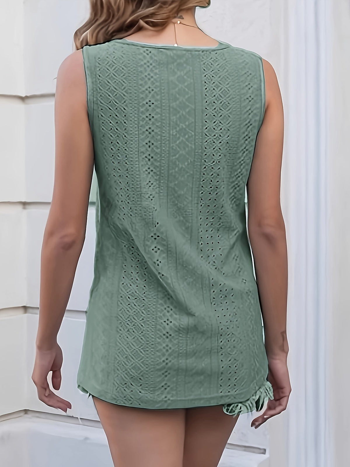 Débardeur sans manches à col en V pour femme – Haut d'été décontracté, ample et confortable, t-shirt léger tendance pour femme, 5 couleurs, tailles S-XL, tenue décontractée au quotidien
