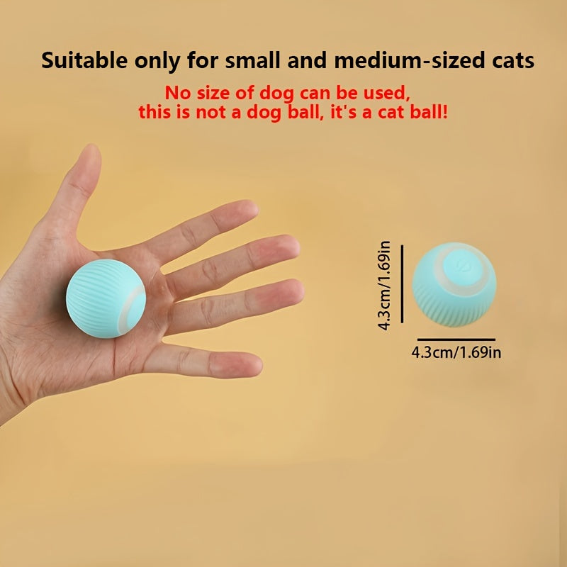 Jouet automatique intelligent pour chat – Balle roulante électrique avec plumeau, jouet interactif anti-ennui pour chats d'intérieur, alimentation par USB ou piles