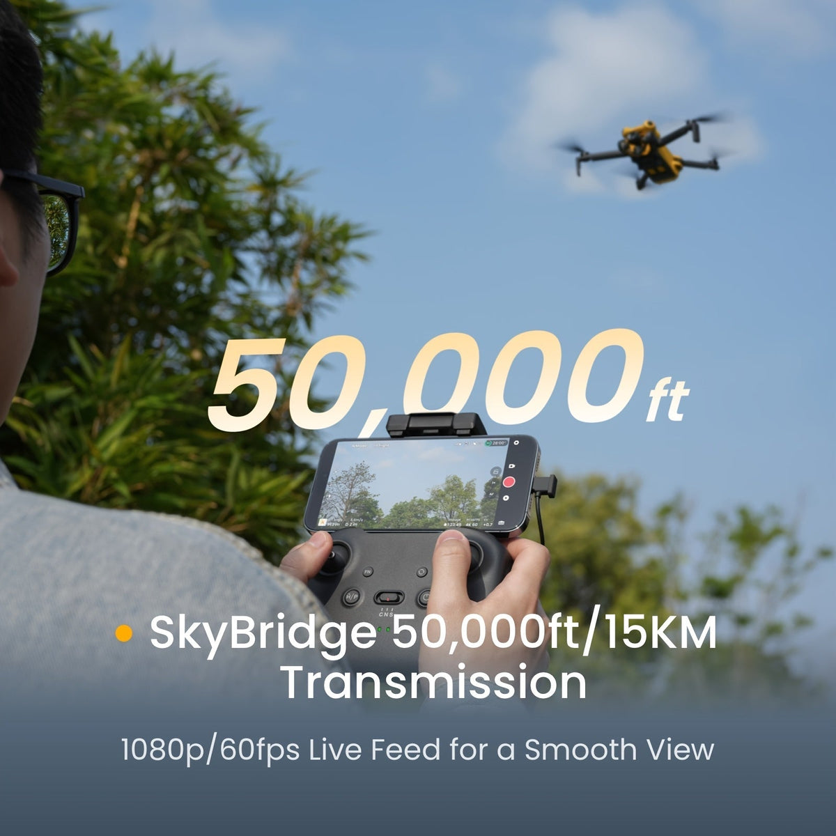 Mini drone SKYROVER X1 avec caméra photo 8K / 4K 60 ips - Moins de 249g, sans enregistrement FAA, 32 min de vol, transmission 15 km, détection d'obstacles à 360°, suivi automatique, mode nuit, prise de vue verticale