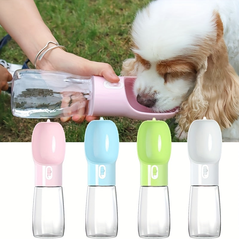 Gourde portable pour chien avec écuelle - Bouteille d'eau de voyage étanche pour animaux, distributeur d'eau à une main pour promenades, randonnées et camping, accessoire de voyage pour chien