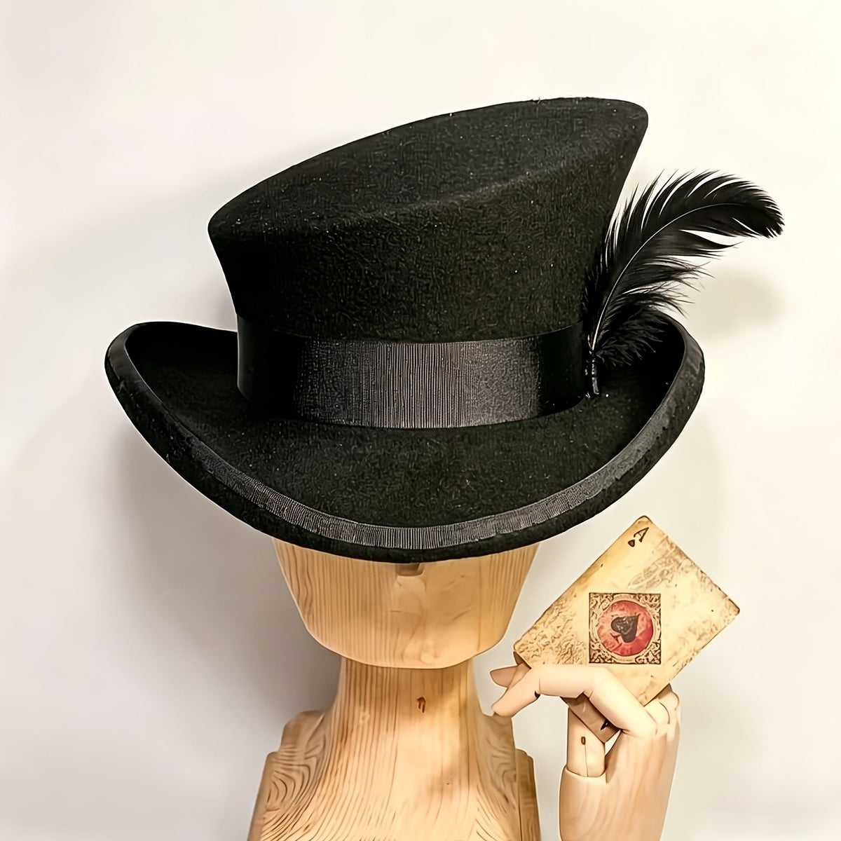 Chapeau Fedora en feutre 100 % laine avec ruban pour femmes et hommes – Haut-de-forme asymétrique ajustable pour église, fêtes et mariages, couvre-chef élégant disponible en 10 couleurs, cadeau de Noël idéal