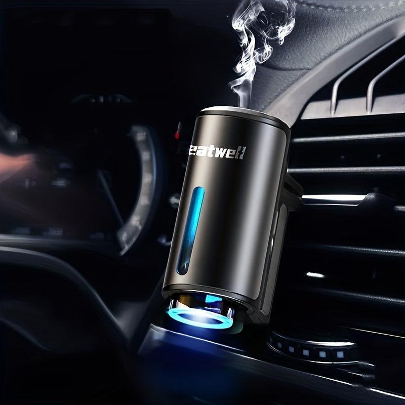 Diffuseur d'aromathérapie pour voiture, humidificateur USB à huiles essentielles | 3 modes de brume réglables, diffuseur de parfum intelligent pour véhicule – Noir, rouge, gris, rose – Lot de 6 parfums en option