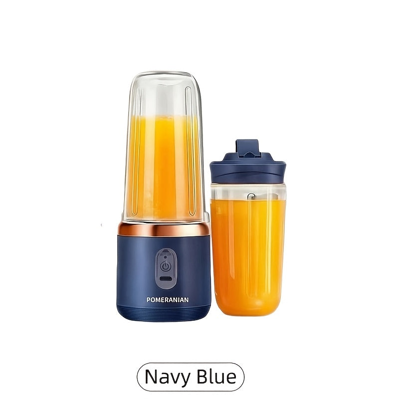 Mixeur personnel portable rechargeable par USB 1500 mAh – Blender à smoothies pour fruits et légumes en ABS de qualité alimentaire avec double tasse, mini mixeur multifonction pour la maison, les voyages et la salle de sport, coffret cadeau inclus