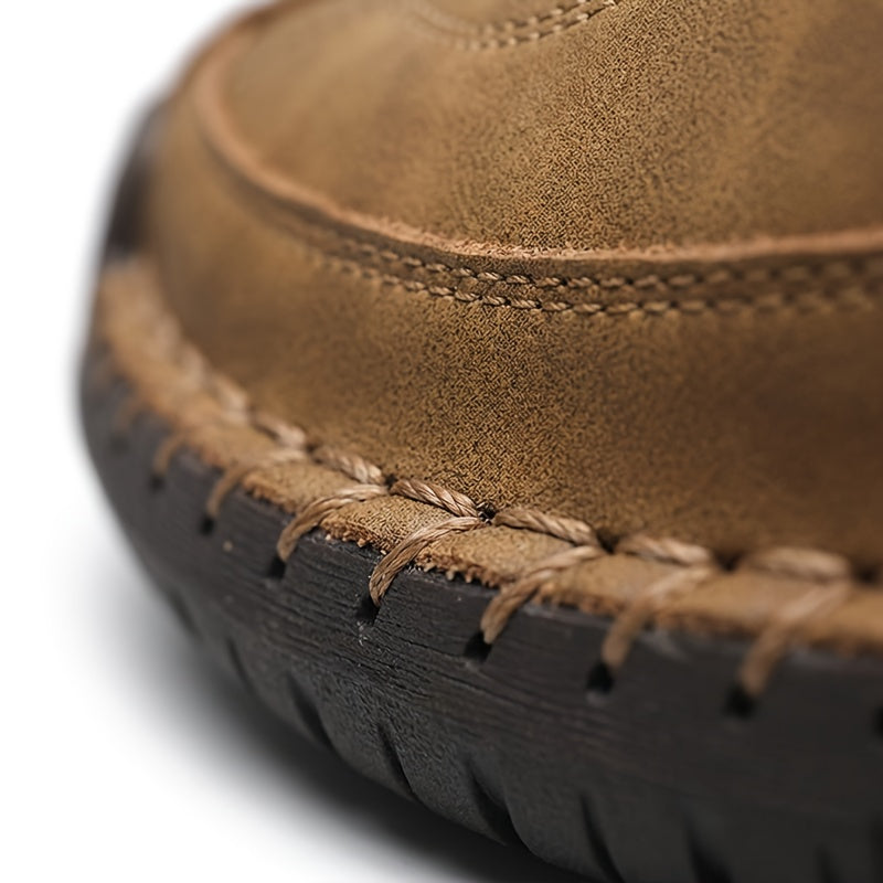 Bottines sans lacets pour hommes, mocassins mi-hauts légers, semelle amortissante antidérapante pour la marche, la conduite, le bureau décontracté, semi-formel, printemps, automne, UE 34,5-48