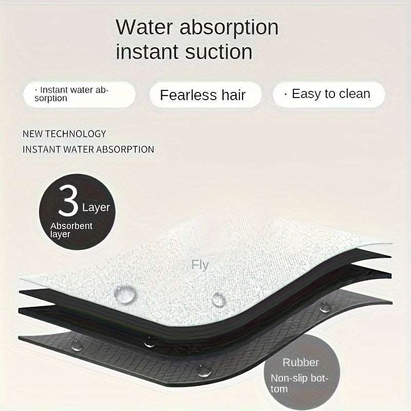 Tapis de nourrissage antidérapant et absorbant pour chiens et chats - Set de table imperméable de forme irrégulière, tapis de sol souple et lavable pouvant servir de couchage