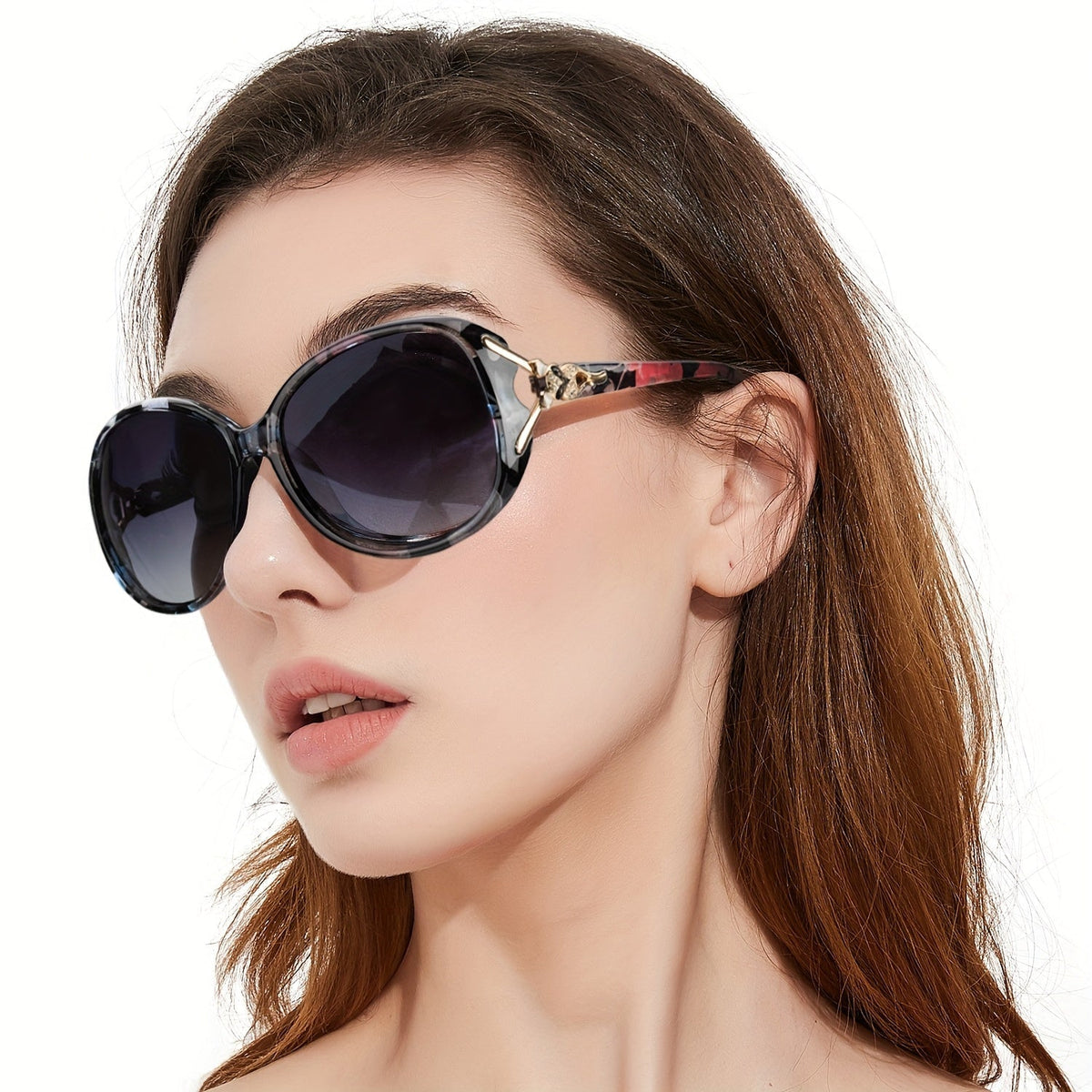 Lunettes de soleil oversize pour femme, protection UV400, verres dégradés, monture large, lunettes tendance, plusieurs coloris disponibles