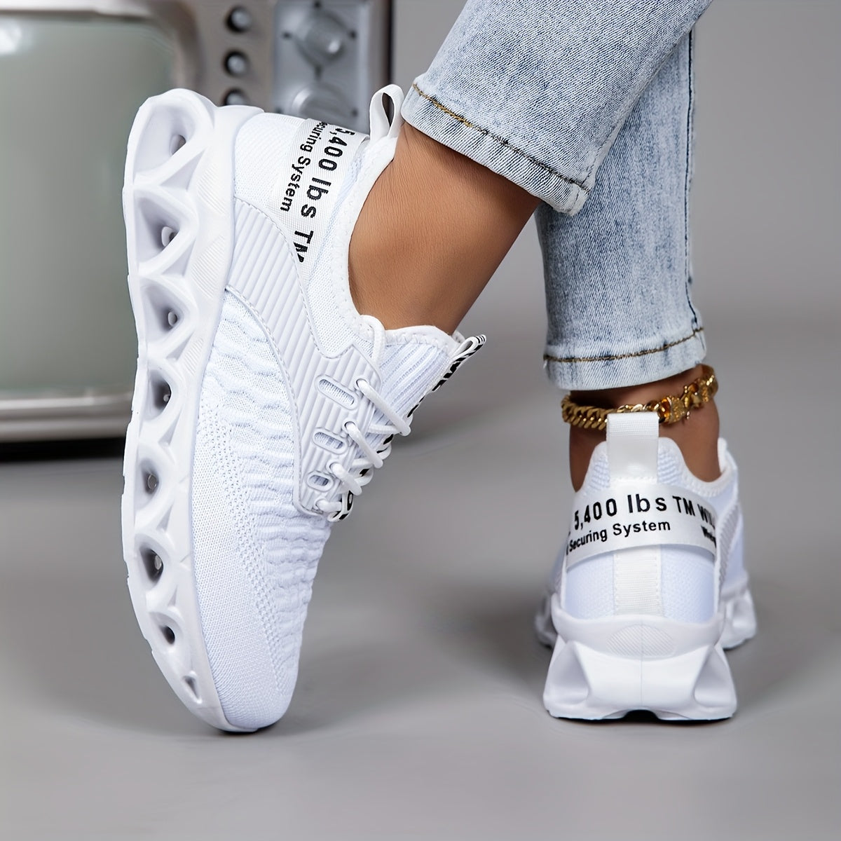 Baskets légères pour femmes, chaussures de marche à lacets en maille respirante avec semelle épaisse, chaussures de course et de tennis décontractées à enfiler, 7 couleurs, tailles US 6-12,5, chaussures d'entraînement tendance et polyvalentes