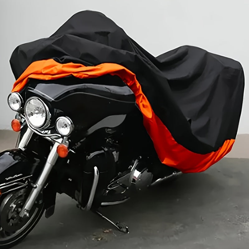 Housse de moto imperméable XXXL à ajustement universel - Protection résistante pour tous les temps pour Harley Road King, Electra Glide, Street Glide, Honda Goldwing, Yamaha Royal Star et motos de tourisme, 295x109x140 cm