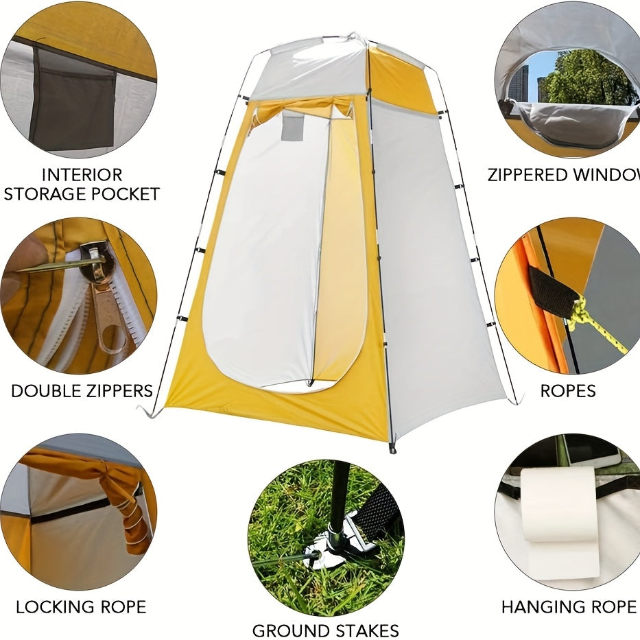Tente de douche de camping escamotable portable – Cabine d'intimité, vestiaire léger et imperméable, tente de toilette extérieure pour le camping, la randonnée, la plage et le sac à dos, abri d'intimité à installation rapide