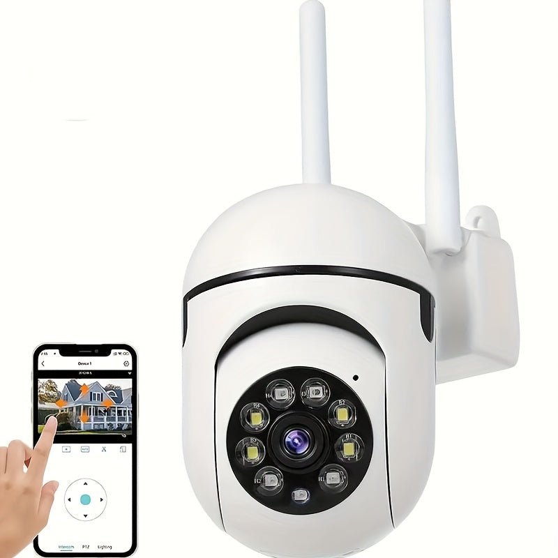 Lot de 2 caméras de sécurité WiFi 3MP Full HD - Vision nocturne, audio bidirectionnel, détection de mouvement et alertes en temps réel, caméra de surveillance étanche IP54 pour intérieur/extérieur avec accès à distance via application et USB