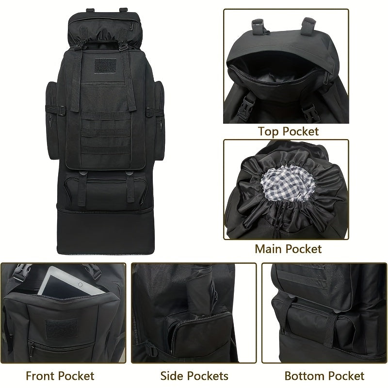 Sac à dos de randonnée grande capacité 26-42 L extensible - Sac pour camping, alpinisme, homme et femme, sac de jour léger pour les loisirs et l'aventure