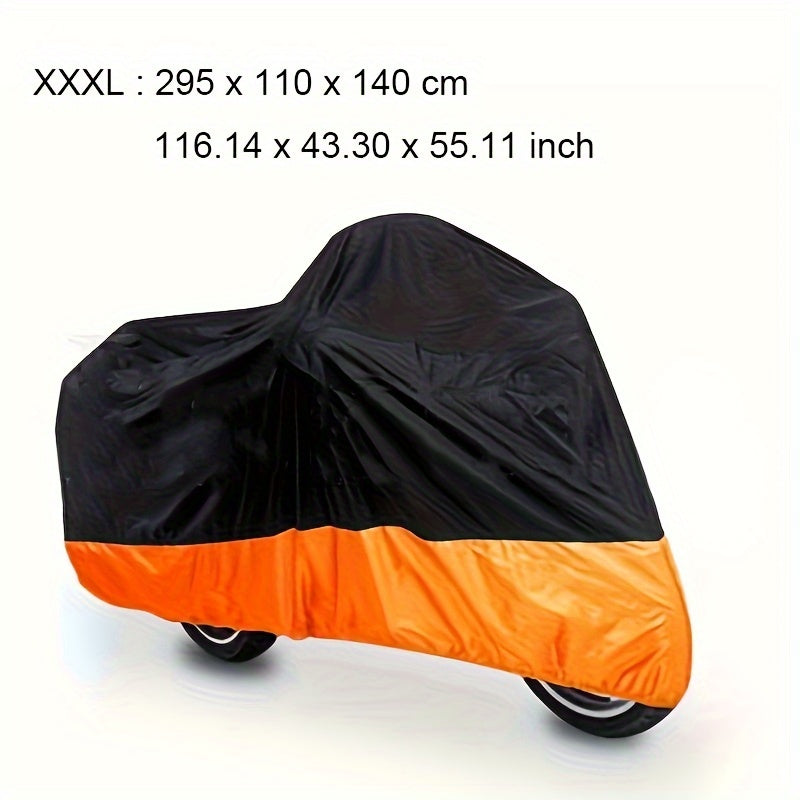 Housse de moto imperméable XXXL à ajustement universel - Protection résistante pour tous les temps pour Harley Road King, Electra Glide, Street Glide, Honda Goldwing, Yamaha Royal Star et motos de tourisme, 295x109x140 cm