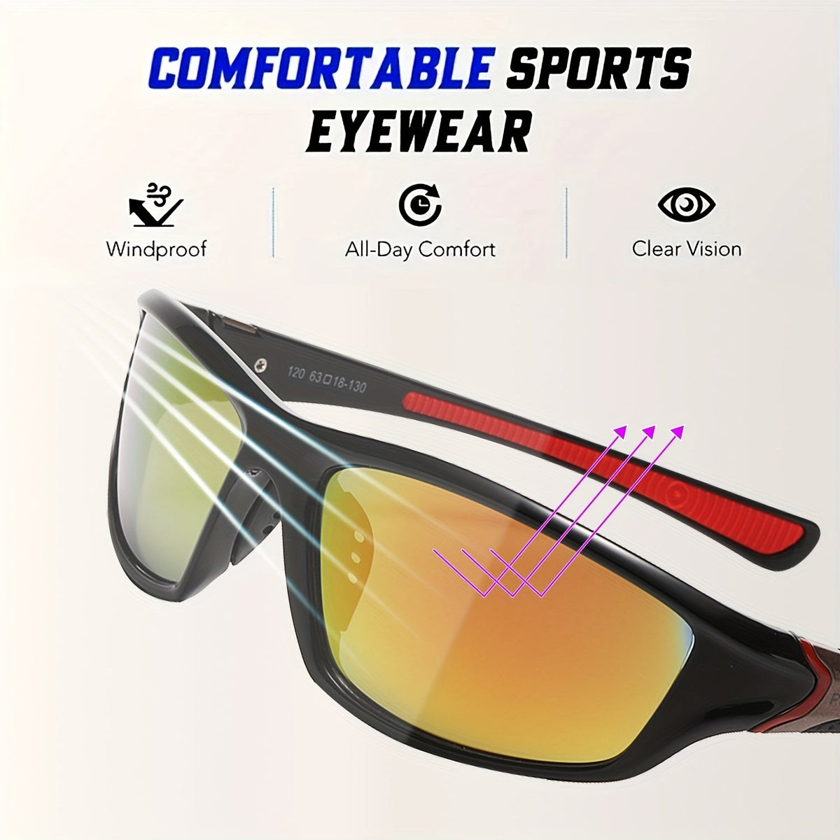 4 paires de lunettes de soleil de sport polarisées avec protection UV400 pour hommes et femmes – Lunettes tendance à monture intégrale pour le cyclisme, la course à pied, la pêche, l'escalade et les voyages en plein air, polychrome
