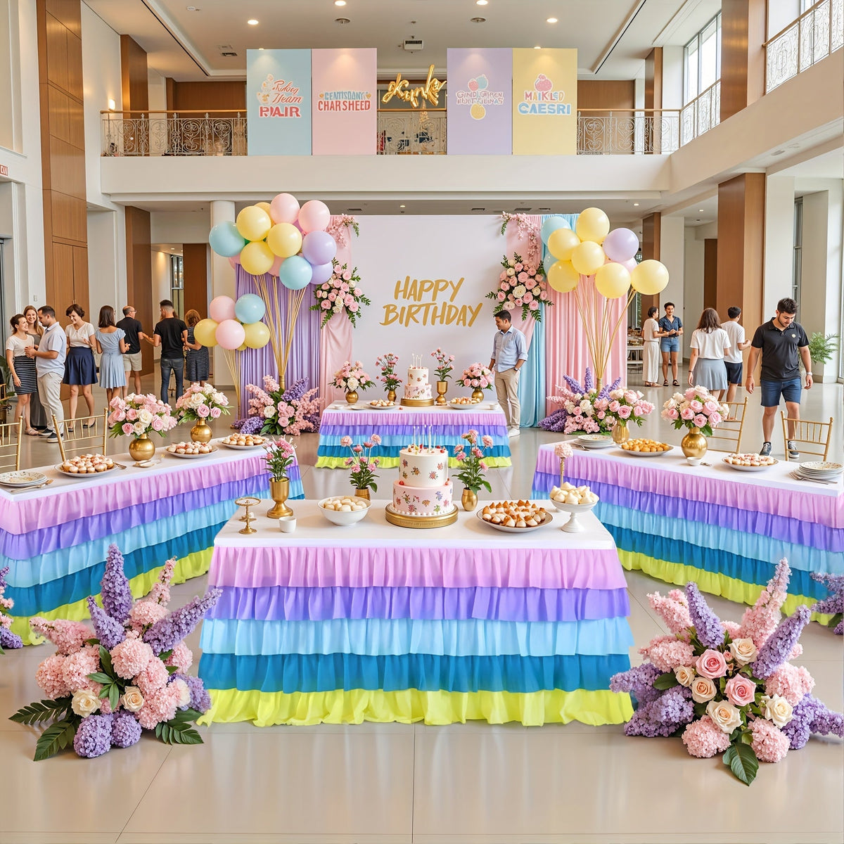 6ft Tulle Tutu Table Skirt β Chiffon Ruffle Table Skirting for Birthday Party, Wedding, Bridal Shower, Girls Party & Holiday Decor β Easy Hook & Loop Install, 12 Colors (72"L x 30"H)