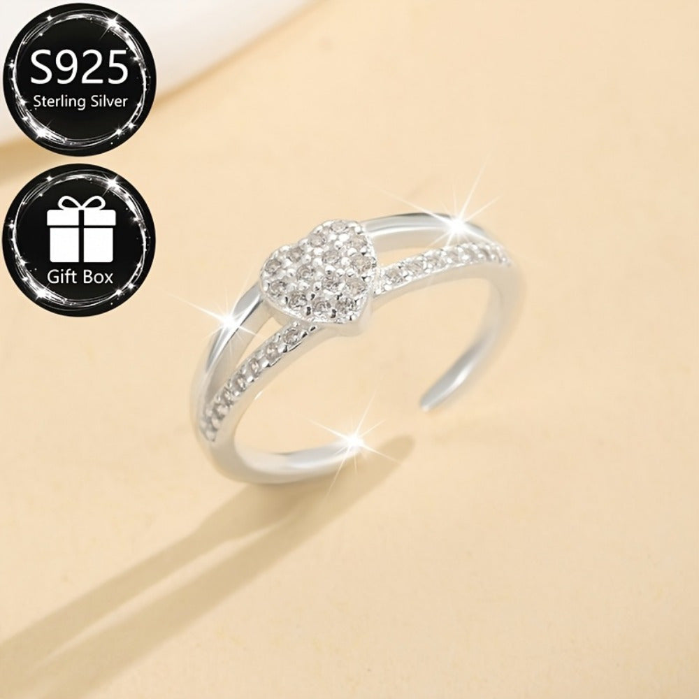 Chevillère cœur en argent sterling 925 pour femme – Bracelet de cheville ajustable avec accent en oxyde de zirconium, bijou romantique pour la Saint-Valentin et les vacances à la plage en argent et or, style vintage léger de 1,3 g
