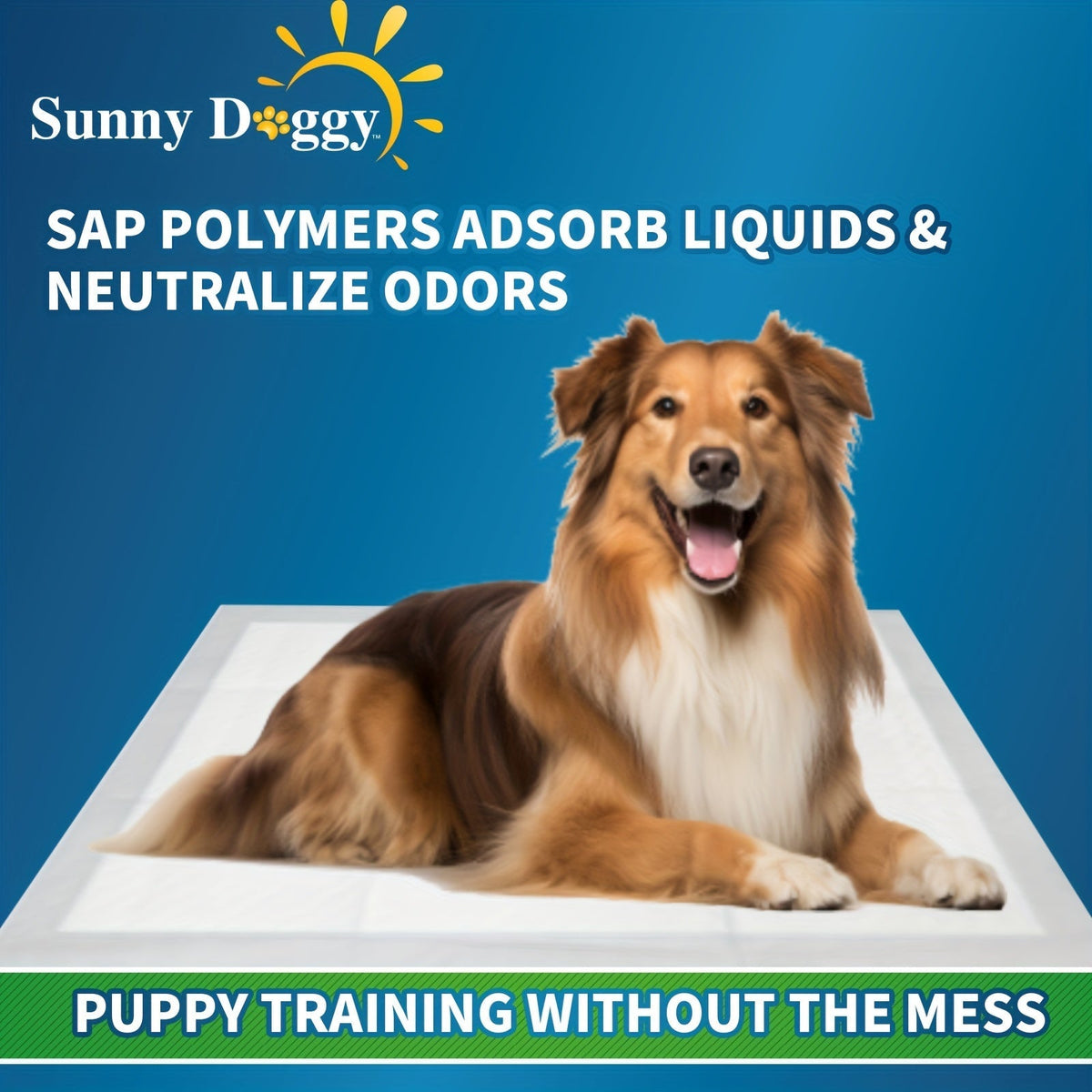 Alèses jetables pour chiens – Tapis d'apprentissage de la propreté améliorés, anti-odeurs et anti-fuites, ultra-absorbants pour le dressage à domicile, 120 unités 22"x22" / 50 unités 30"x36" / 40 unités 36"x36"