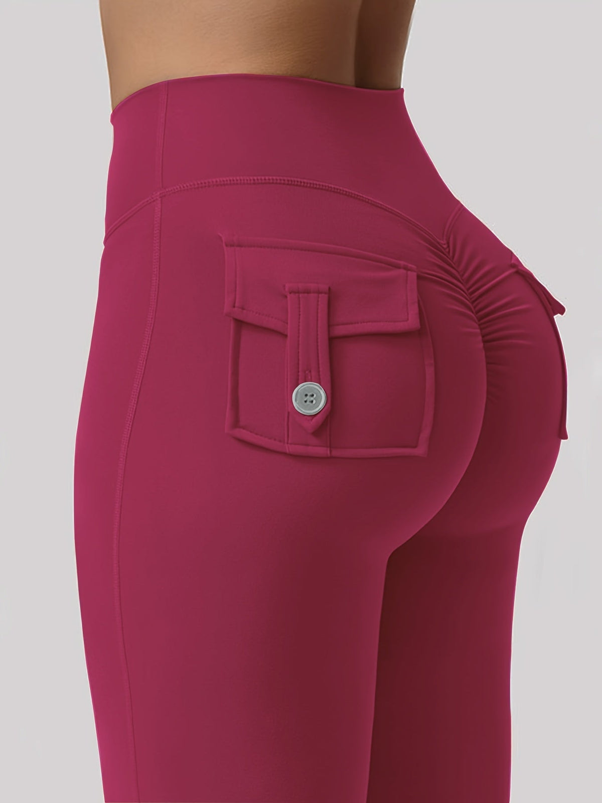 Ensemble 3 pièces pour femme : pantalon de yoga évasé à taille haute avec ceinture et poches, legging galbant effet push-up, squat-proof, 90 % polyester extensible, coupe évasée pour le sport, la gym, la course et le quotidien