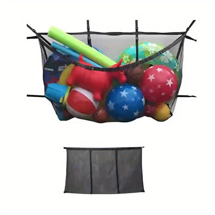 Grand sac de rangement pour piscine en filet avec cordon de serrage, 152 cm – Organisateur en filet robuste pour flotteurs gonflables, bouées, jouets de plage et accessoires de piscine, sac de transport imperméable et respirant