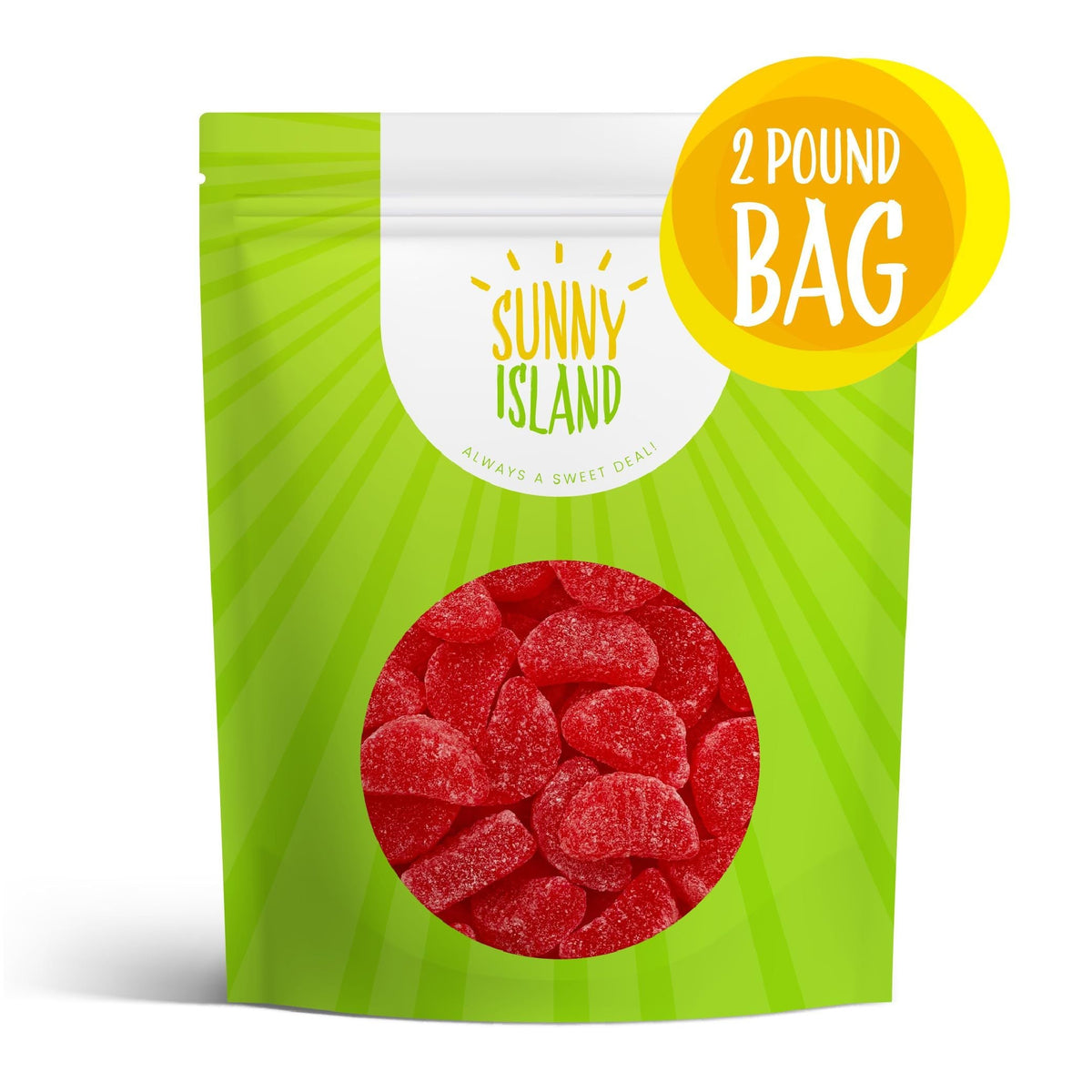 Sachets de 900 g de bonbons gélifiés à la cerise – Bonbons tendres à la cerise saupoudrés de sucre, environ 90 pièces, parfaits pour les buffets de bonbons, les fêtes, les célébrations de fin d'année et les cadeaux