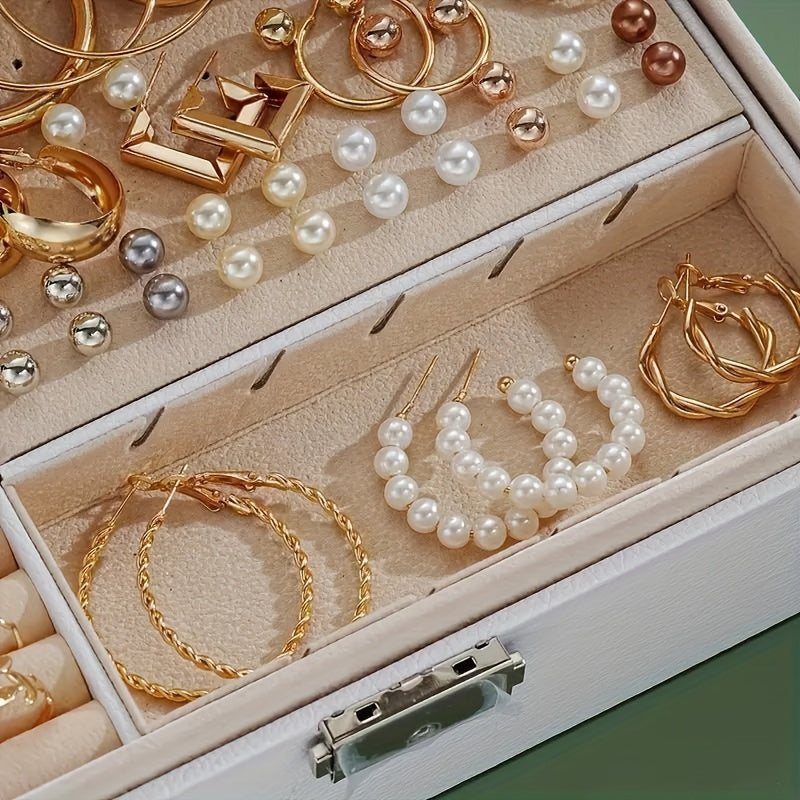 Ensemble de 86 bijoux fantaisie avec perles pour femme – Collier, bracelet, bagues et boucles d'oreilles avec breloques cœur, papillon, étoile et lune, accessoires de mode bohème pour fête, vacances, rendez-vous ou usage quotidien, idée cadeau