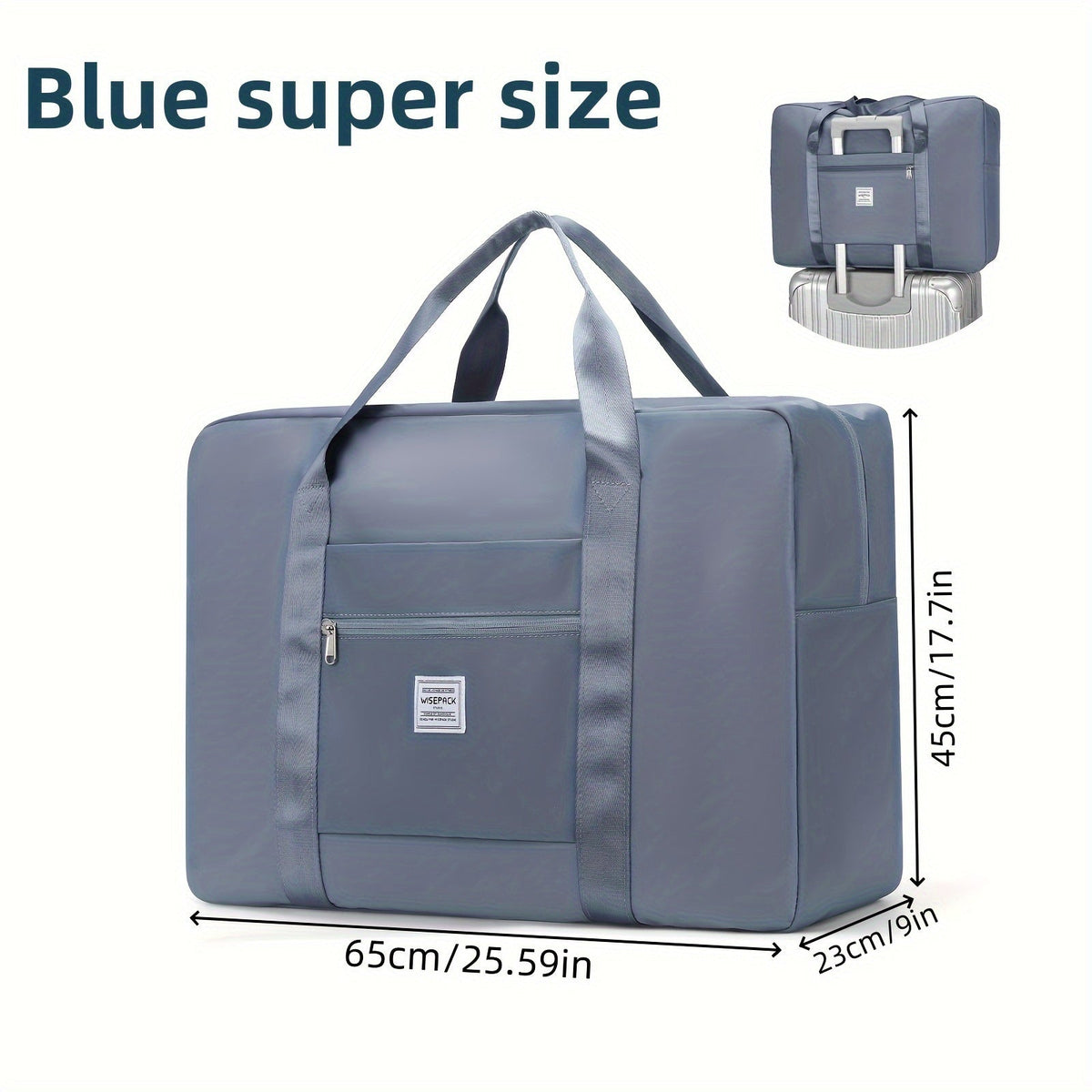 Grand sac fourre-tout de voyage de 67 litres (17,7 gallons) – Sac de sport portable, sac de week-end et de nuit pour femmes et hommes – Violet, rose surdimensionné et noir surdimensionné