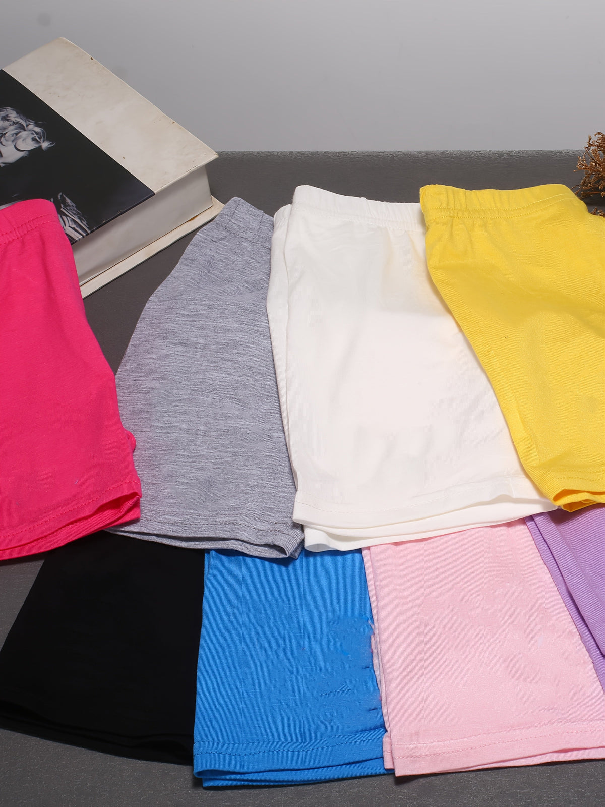 Shorts de vélo pour filles, lot de 6, shorts de gymnastique en modal doux pour tout-petits et enfants – Shorts de vélo sous robe pour la danse et les jeux en extérieur, multicolores, pour les 2 à 10 ans