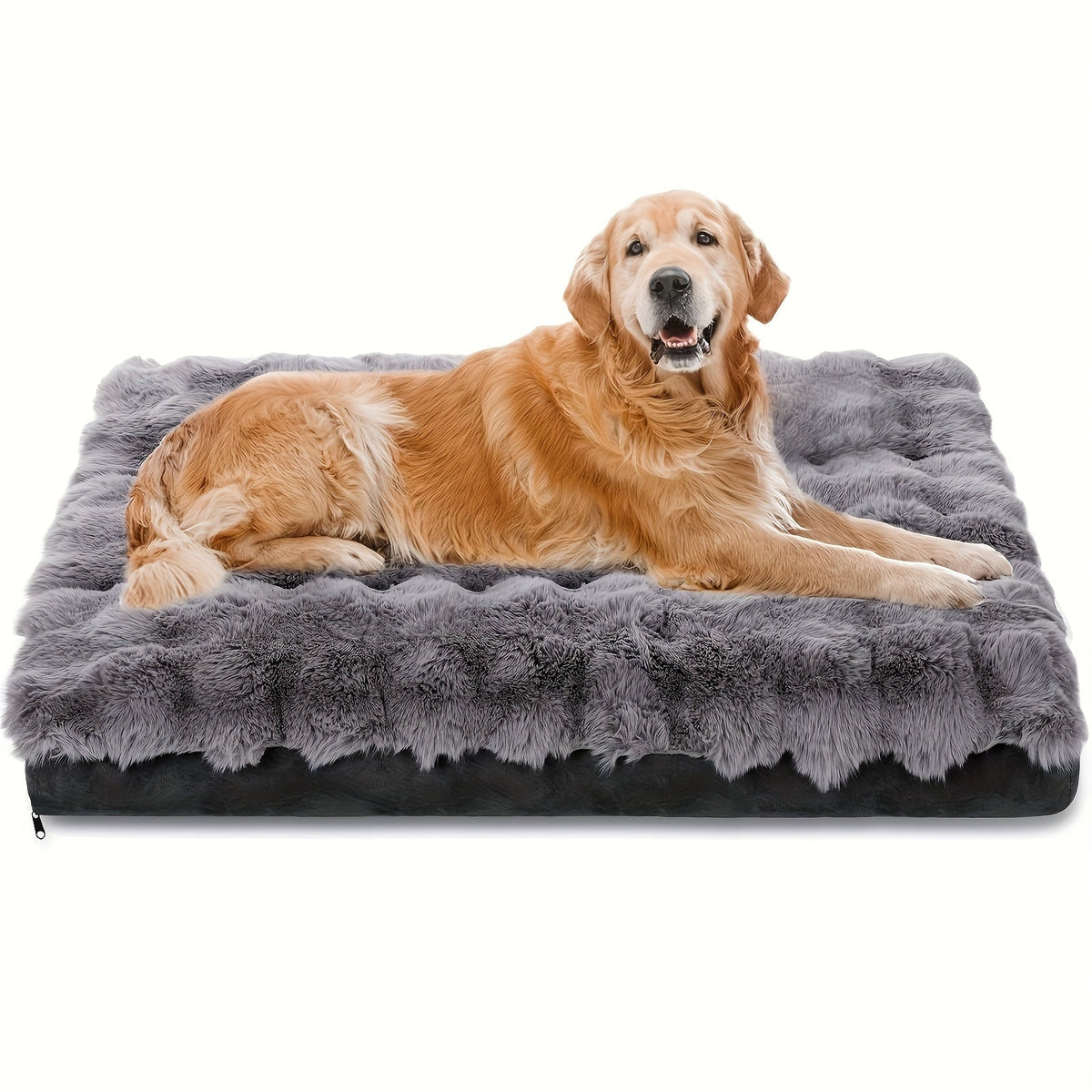 Lit orthopédique pour grands chiens – Couchage en mousse à mémoire de forme pour animaux avec housse amovible et lavable, base antidérapante, fausse fourrure, soulagement des articulations, ultra-résistant, tailles S, M, XL, XXL
